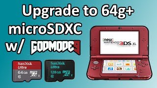 How to Upgrade to a Bigger SD Card w Godmode9  64gb amp 128gb microSDXC on n3DS [upl. by Eillom538]