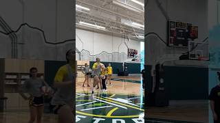 Crystal Dangerfield and Dearica Hamby hit from half court [upl. by Tildie795]