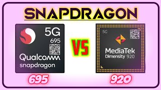 Snapdragon 695 Vs Dimensity 920  Qualcomm Vs MediaTek 5G comparison [upl. by Nanny]