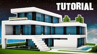 Minecraft How to Build a Large Modern House Tutorial EASY [upl. by Kella492]