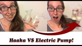 Haaka VS Electric Pump Who Will Win SHOCKING Haakaa Demo How To Use [upl. by Ahseile]