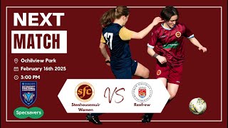 Stenhousemuir Women v Renfrew  SWF Championship [upl. by Ardnasxela]