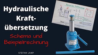 Hydraulische Kraftübersetzung  Presse [upl. by Ahsinek]