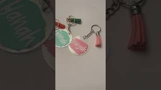 Pastel personalised keychains using Cricut cricutmade personalisedgifts keychain giftideas [upl. by Anahsirk]