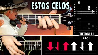 Estos Celos  Vicente Fernández GUITARRA Tutorial  Acordes [upl. by Ahsen722]