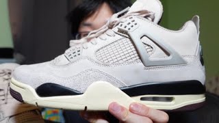 Jordan 4 A Ma Maniere Fossil Stone Reps Review  On Foot [upl. by Aw]