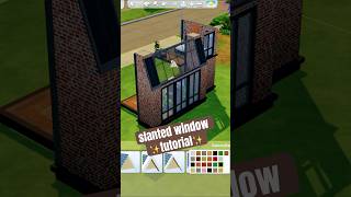 How to build slanted windows in The Sims 4 sims4 sims4 sims4tutorial thesims4 sims4build [upl. by Meredi8]