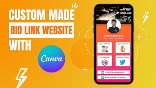 How to create Bio Link Website with Canva [upl. by Jock]