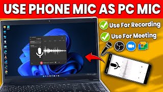 USE PHONE As MIC For PCLAPTOP 2025🤯🎤Mobile Mic in Windows PC  Make Smartphone a Mic For PCLaptop [upl. by Salinas]