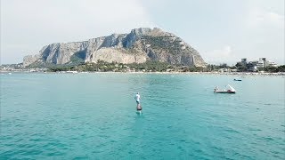 Fliteboard eFoil  Mondello beach Sicily Italy [upl. by Inus793]