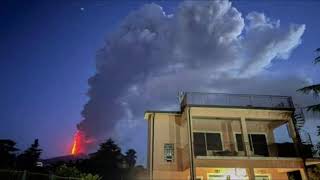 Italy  Mount Etna volcano erupts disrupts flights at Catania international airport [upl. by Zoes307]