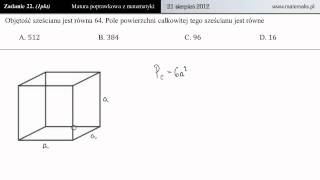 Zadanie 22  Matura poprawkowa 2012 [upl. by Stets187]