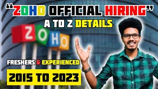 Zoho bulk hiring for software developer  zoho off campus drive 2023  Zoho Interview Process [upl. by Filide553]