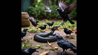 Birds Unite  Snake Under Attack wildlife ytshorts viral [upl. by Frere]