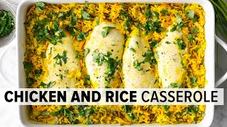 TURMERIC CHICKEN AND RICE CASSEROLE  easy amp healthy dinner recipe [upl. by Vudimir]