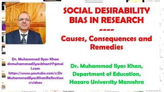 SOCIAL DESIRABILITY BIAS IN RESEARCH CAUSES CONSEQUENCES AND REMEDIES [upl. by Koorb]