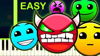 10 GEOMETRY DASH LEVEL SONGS ON PIANO [upl. by Elihu339]