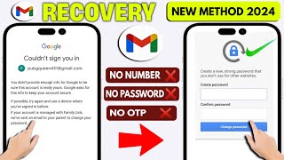 How to Recover Gmail Account without Phone Number and Recovery Email 2024  Google Account Recovery [upl. by Craggy226]