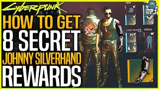 Cyberpunk 2077 How To Get 8 SECRET Johnny Silverhand Rewards amp Hidden Achievement  Trophy  Guide [upl. by Linnell937]