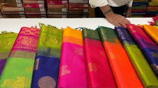 TNagar Pachiyappas silk Pochampally silk cottonpure silk cotton Handloom sarees [upl. by Holub104]