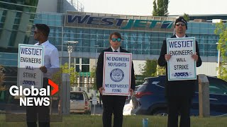 WestJet cancels dozens of flights as maintenance engineers prepare for strike [upl. by Anitsim]