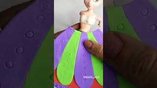 Diy Doll Making Prosses 😍 Gulabi Sharara ✨ shorts doll viral trending trend clayart [upl. by Melantha57]