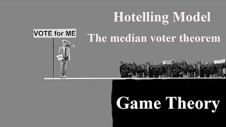 Game theory  Hotelling problem  The median voter theorem [upl. by Arten578]