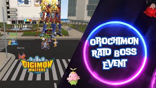 Digimon Masters Online NADMO Tesla Jellymon VS Orochimon Raid Boss Event [upl. by Annayram204]