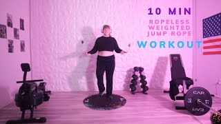 10 MIN CORDLESS ROPE HIIT WORKOUT FOR WEIGHT LOSS [upl. by Wilber]