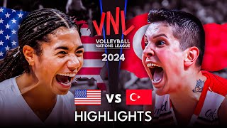 LEGENDARY MATCH  USA vs TURKIYE  Womens VNL 2024 [upl. by Dayna]