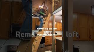 Removing Old Loft Ladder carpenter carpentry woodworking youtube youtubeshorts [upl. by Aihsema858]