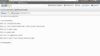 Text formatting in LaTeX [upl. by Enilrad406]