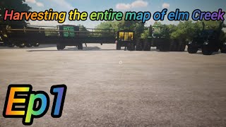 harvesting every single field on Elm Creek Farming Simulator 22 farewell episode 1 [upl. by Mulac]