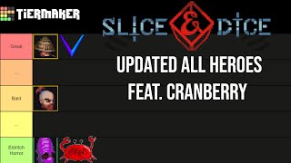 Updated Slice amp Dice 30 Character Tier List feat CranberryGod [upl. by Lesirg103]