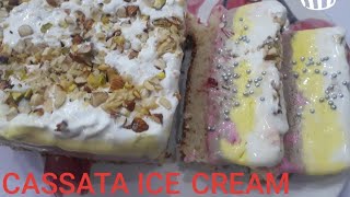 Cassata Ice Cream Recipe  Cassata Ice Cream Cake Recipe [upl. by Yro537]