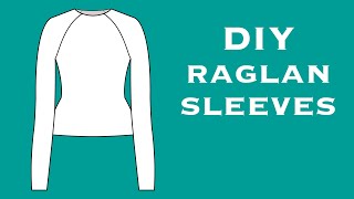 Cutting Raglan Sleeves for Woven amp Stretch Fabrics Patternmaking Tutorial [upl. by Neyuq]