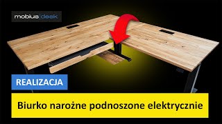 Biurko narożne elektryczne  z szufladą i uchwytem na komputer  czy takie biurko jest stabilne [upl. by Aytac]