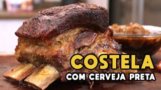 Como Fazer Costela com Cerveja Preta  Tv Churrasco [upl. by Helm]