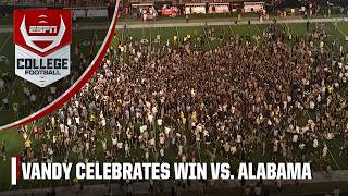 Vanderbilt fans storm the field after taking down No 1 Alabama  ESPN College Football [upl. by Salkin]