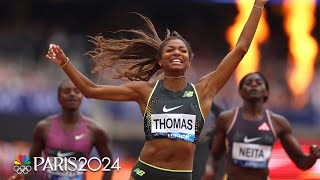 Gabby Thomas SURGES late to win women’s 200m at London Diamond League  NBC Sports [upl. by Berti]