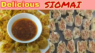 MAKING SIOMAI AT HOME SIOMAI RECIPE PANLASANG PINOY [upl. by Airdnaed]