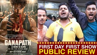 Ganapath Public Review  Ganapath Public Reaction  Ganapath First Show Review  Tiger Shroff Kriti [upl. by Dnalyar]