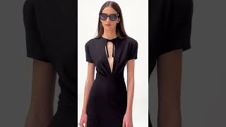 The Perfect Midi Black Dress  Made in Spain amp worldwide shipping Elegant dress design for occasion [upl. by Earvin]