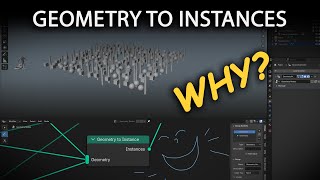 BLENDER  GEOMETRY TO INSTANCES NODE WHY [upl. by Yatnahc]