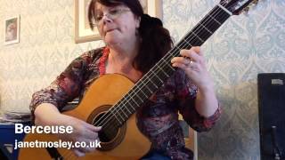 Berceuse By Peter Nuttall Performed By Janet Taylor Classical Guitarist [upl. by Arrek697]