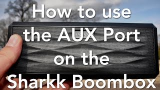 How to use the AUX Port on the Sharkk Boombox Bluetooth Speaker [upl. by Uranie]