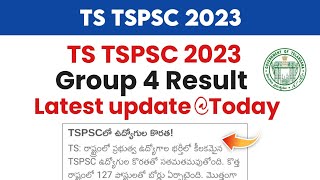 Tspsc Group 4 Result Date 2024 Latest Today News [upl. by Verla]