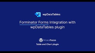 Forminator Forms Integration with wpDataTables plugin [upl. by Lada257]