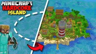 I Transformed An ISLAND VILLAGE in Minecraft Hardcore 4 [upl. by Haseefan]