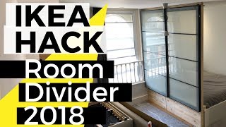 Studio Apartment Room Divider  IKEA HACK [upl. by Gilly950]